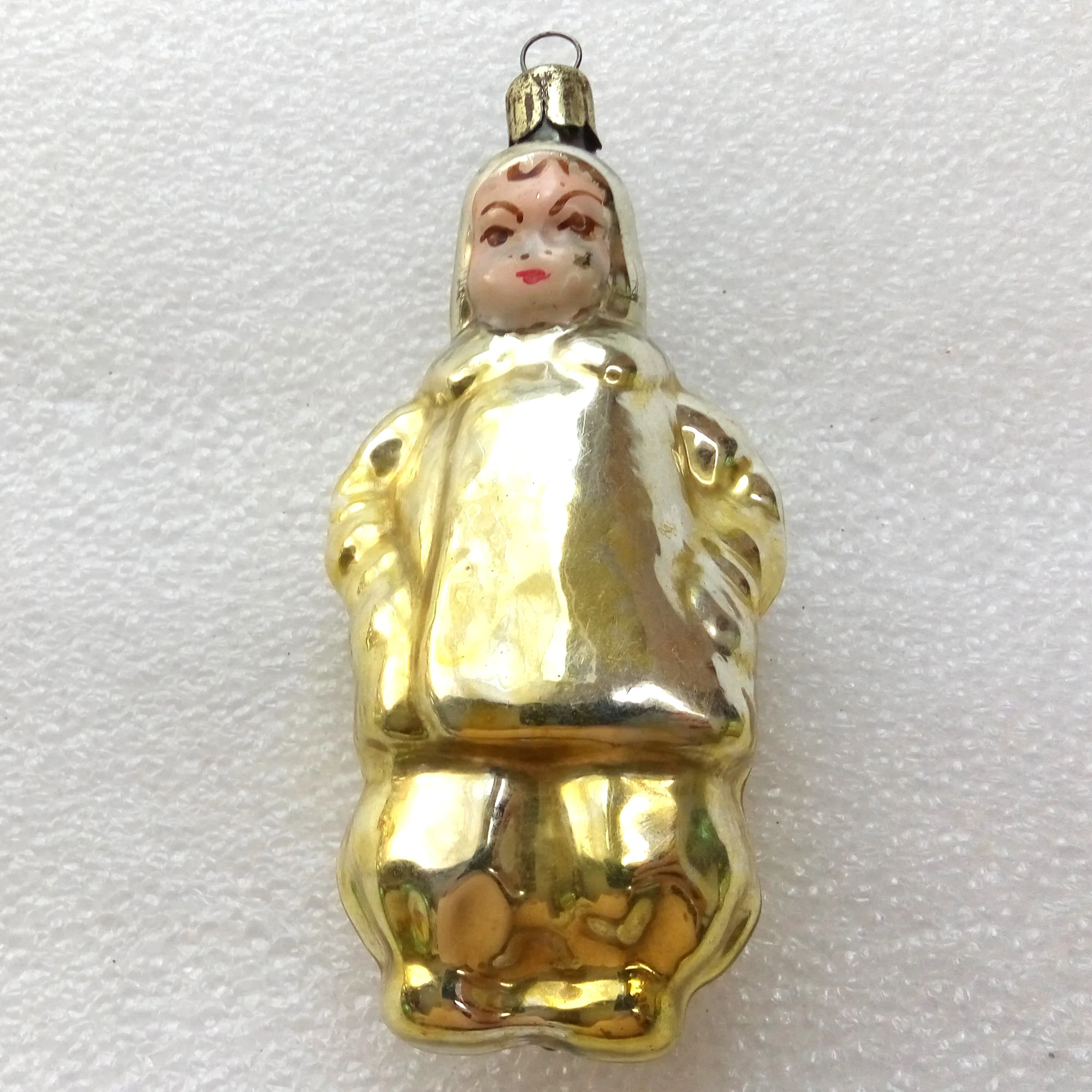 Vintage Glass Christmas Ornament Woman