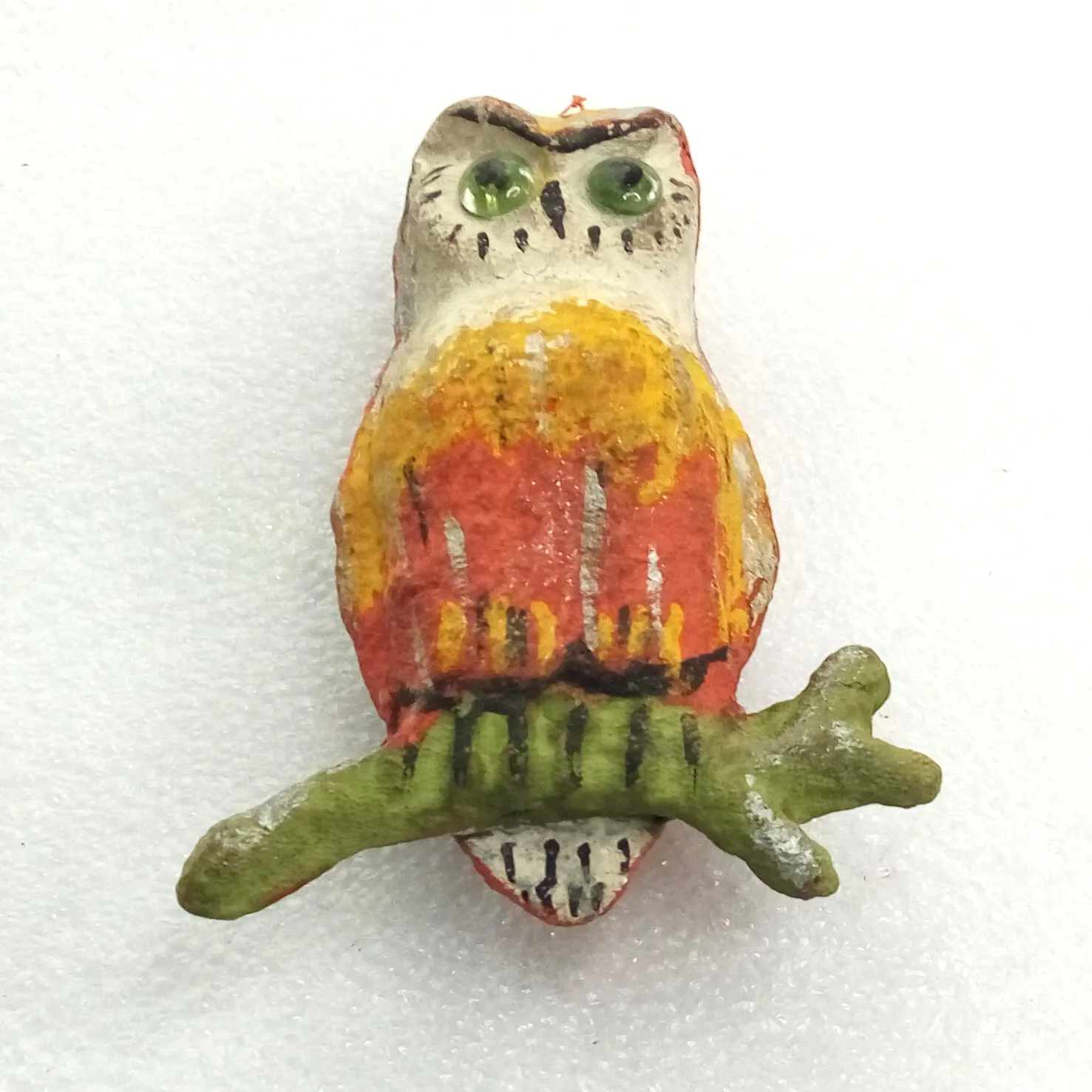Antique Vintage Papier Mache? Christmas Ornament Owl
