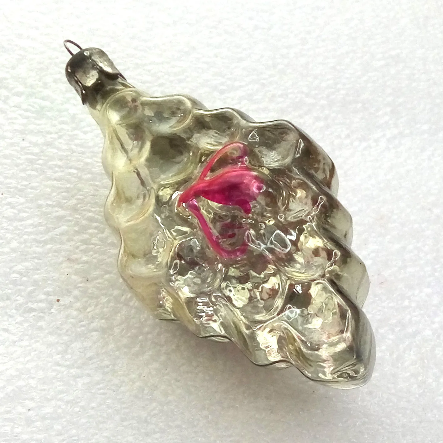 Vintage Glass Christmas Ornament Bee on Honey