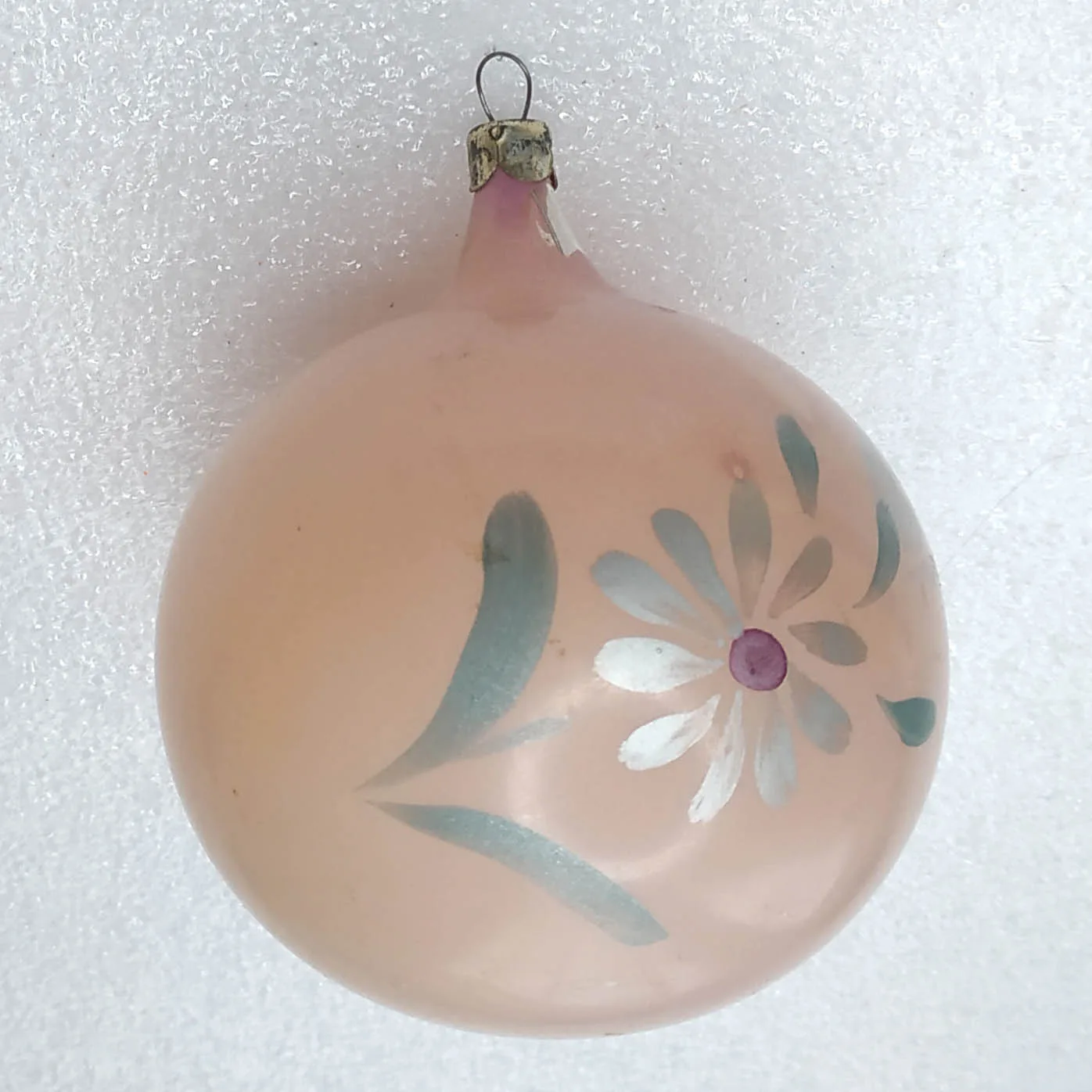 Antique Vintage USSR Glass Christmas Tree Ornament Old Ball