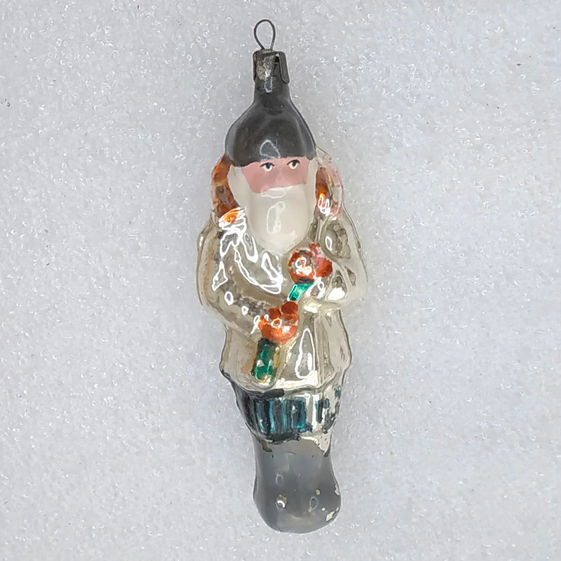 Antique Vintage Glass Christmas Tree Ornament USSR Hunter