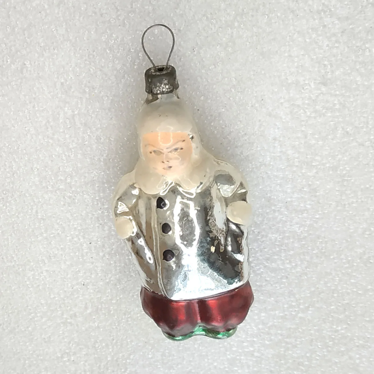 Antique Vintage USSR Glass Christmas Ornament Woman