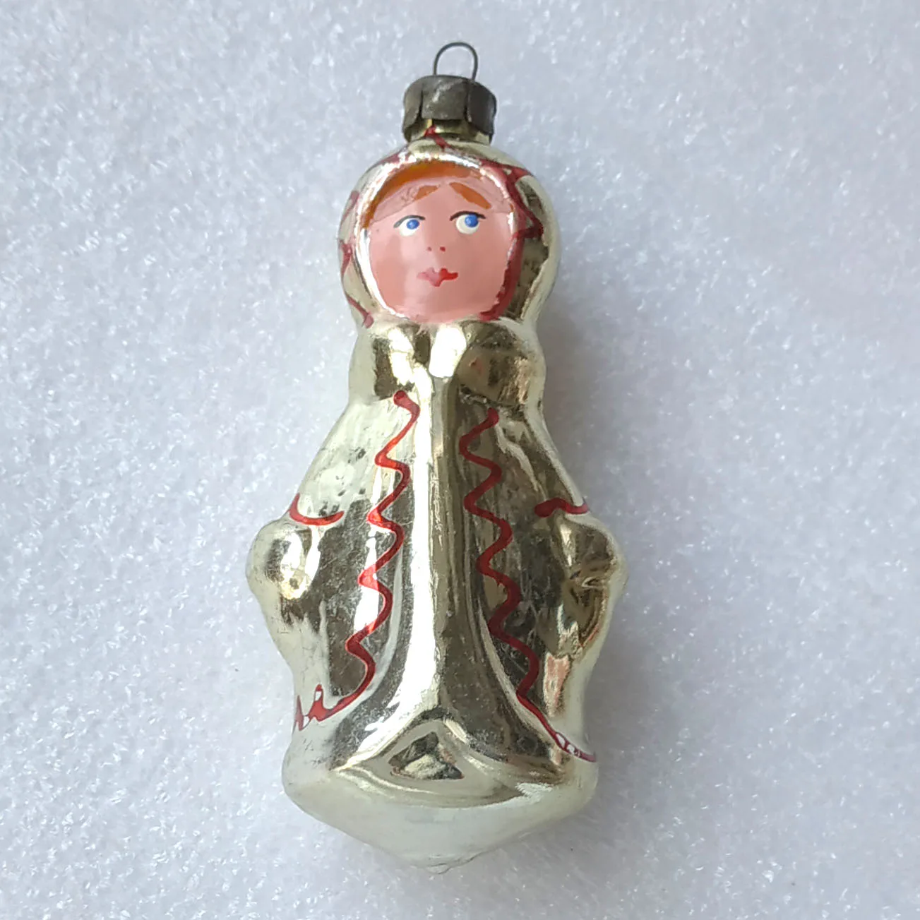 Antique Vintage USSR Glass Christmas Ornament Snowmaiden