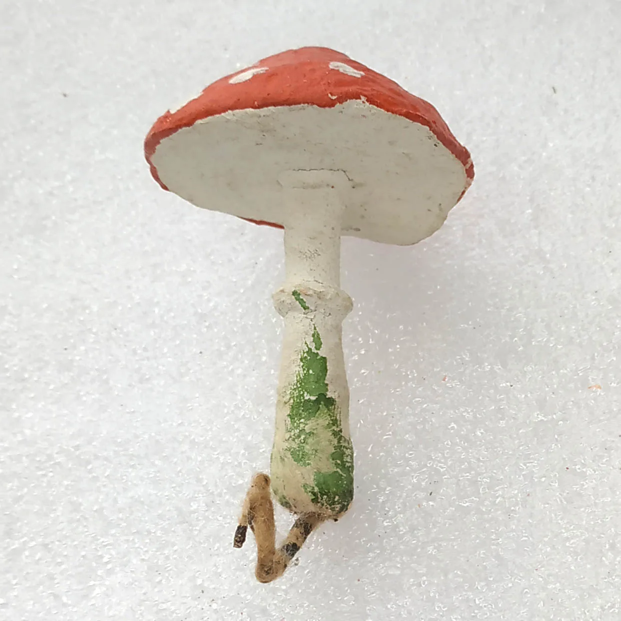 Antique Vintage Papier Mache Christmas Tree Ornament Mushroom