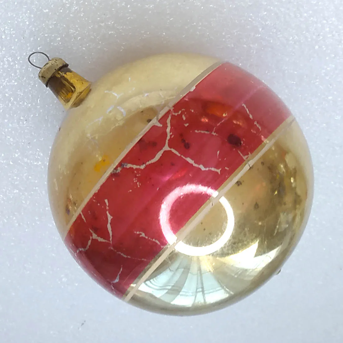 Antique Vintage Glass Christmas Tree USSR Ornament Old Ball