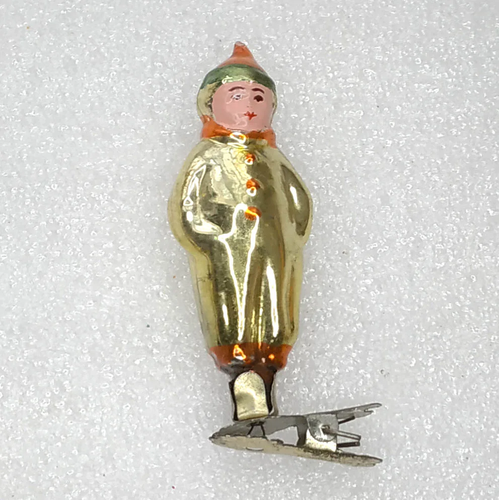 Antique Vintage Glass Christmas Tree Ornament Russian Boy