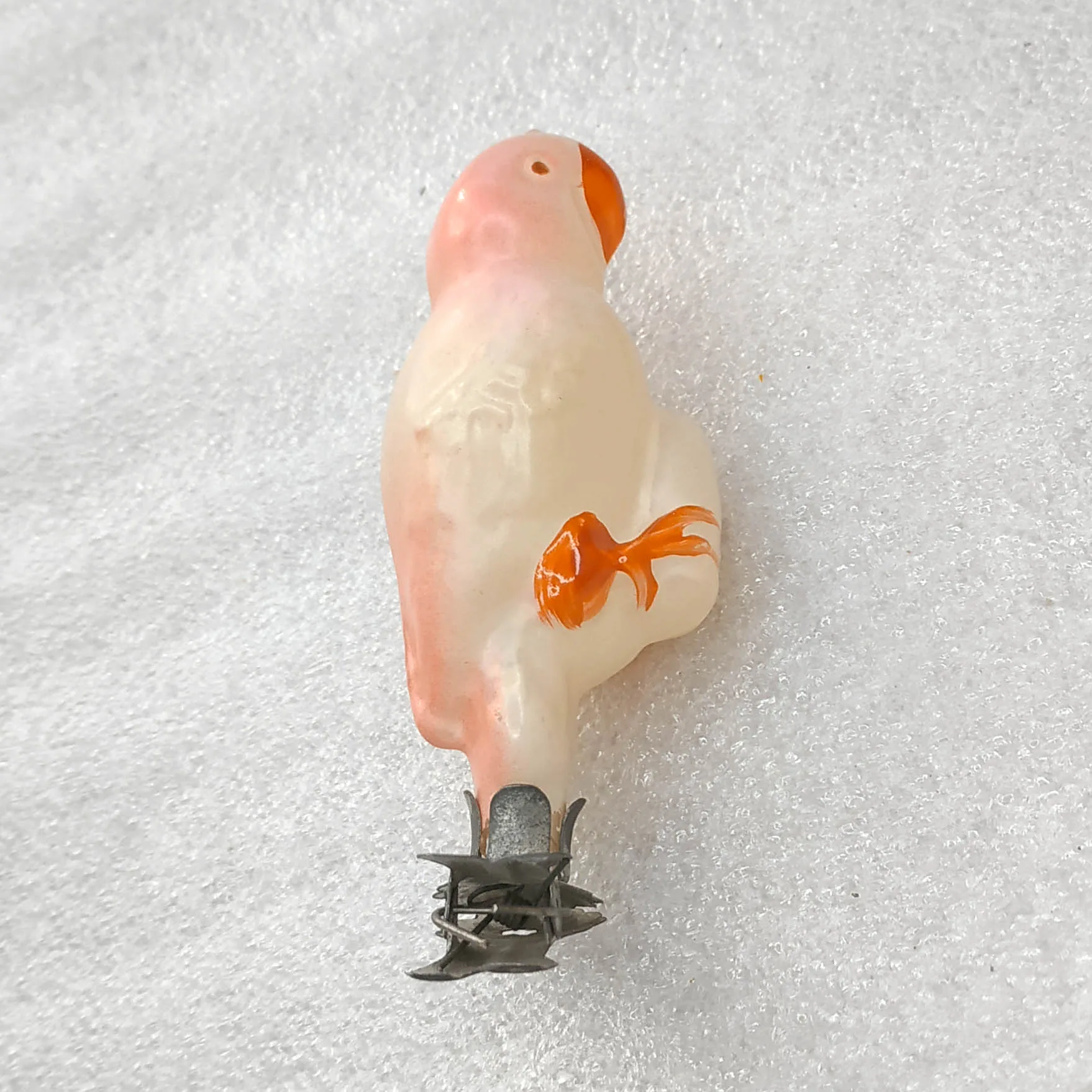 Antique Vintage USSR Glass Christmas Ornament Parrot