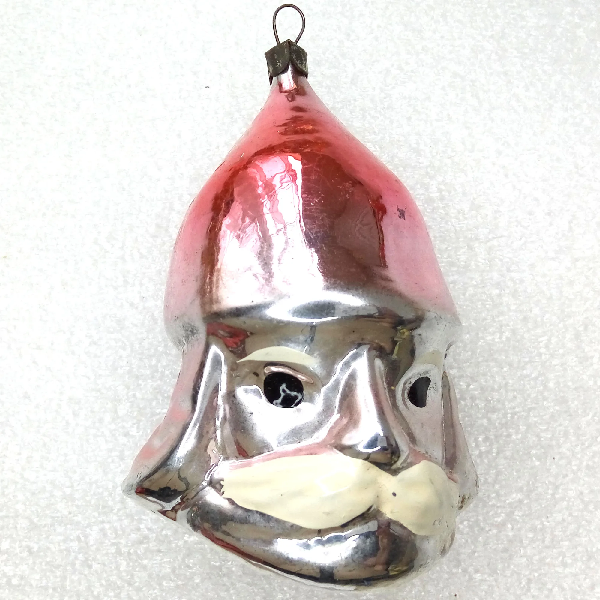 Vintage Ukrainian Glass Christmas Ornament Bogatyr