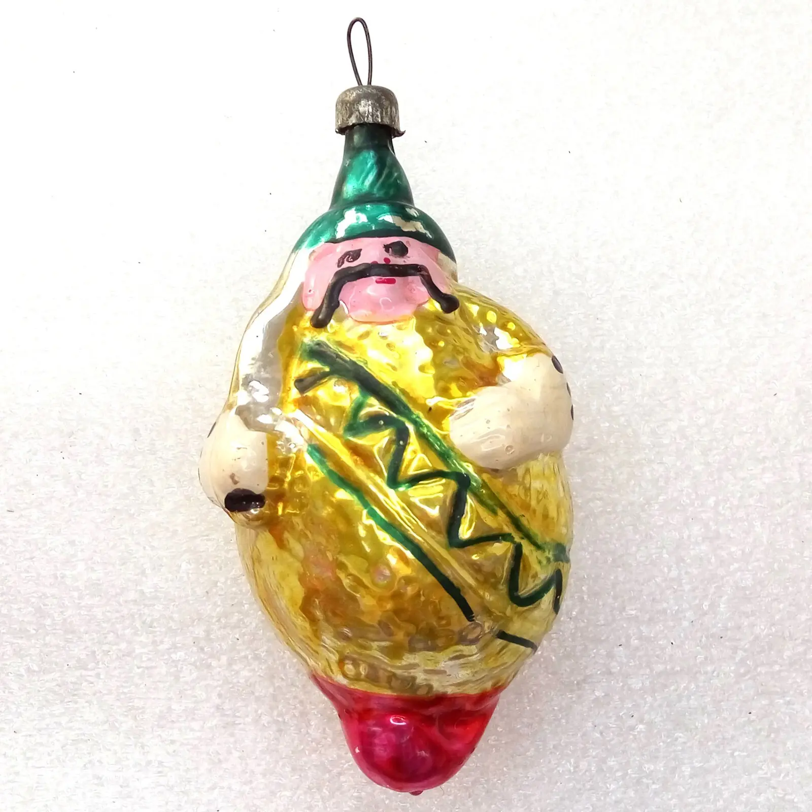 Vintage Ukrainian Glass Christmas Ornament Prince Lemon