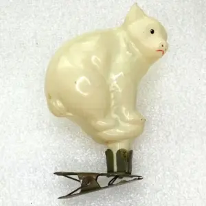 Antique Vintage Glass Christmas Tree Ornament Polar Bear