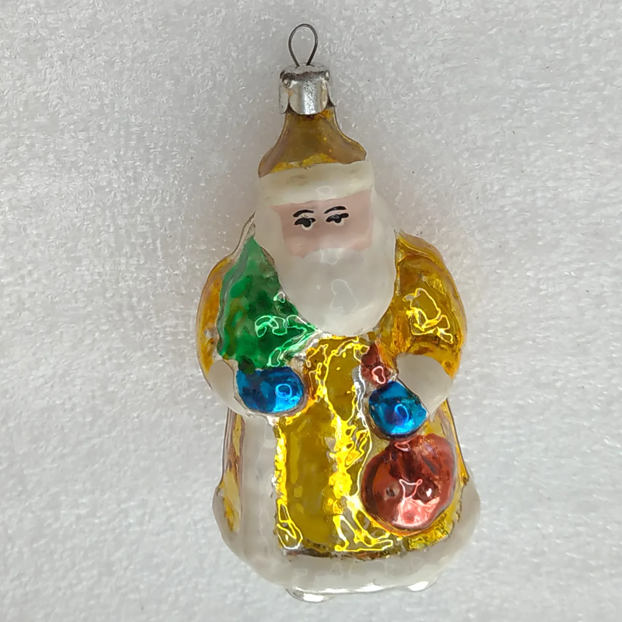 Antique USSR Vintage Glass Christmas Ornament Toy Santa Claus