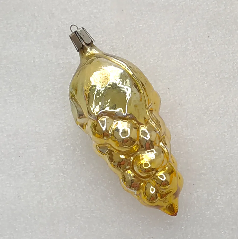 Antique Vintage Glass USSR Christmas Ornament Tree Toy Old Grape