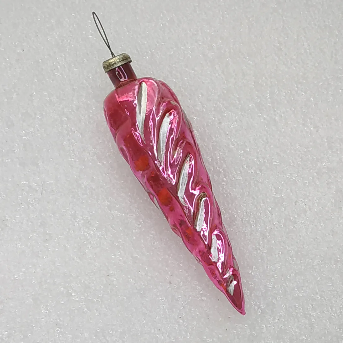 Antique Vintage Glass USSR Christmas Ornament Old Icicle
