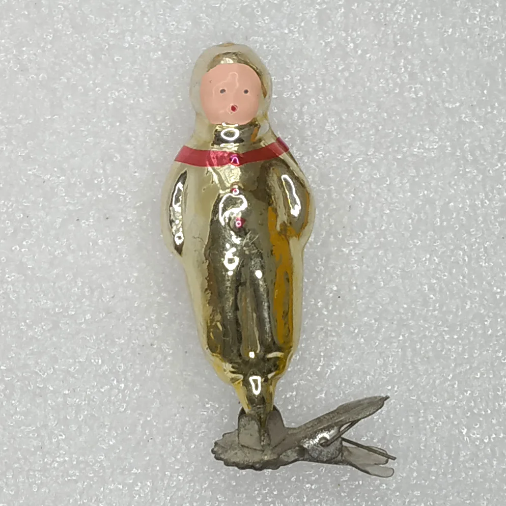 Antique Vintage USSR Glass Christmas Ornament Tree Toy Boy