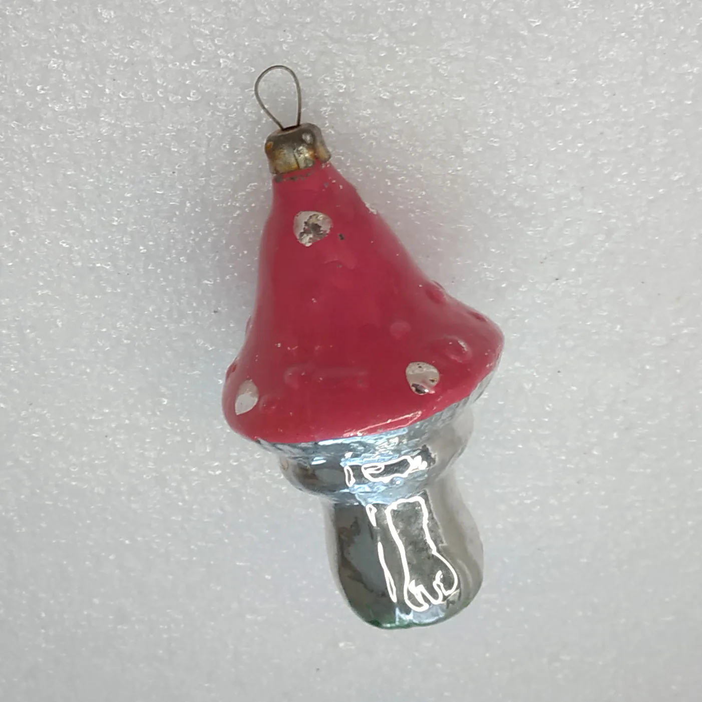 Antique Vintage Mercury Glass Christmas Ornament Mushroom