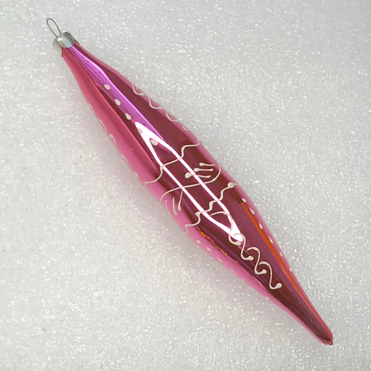 Antique Vintage Silver Glass USSR Christmas Ornament Icicle