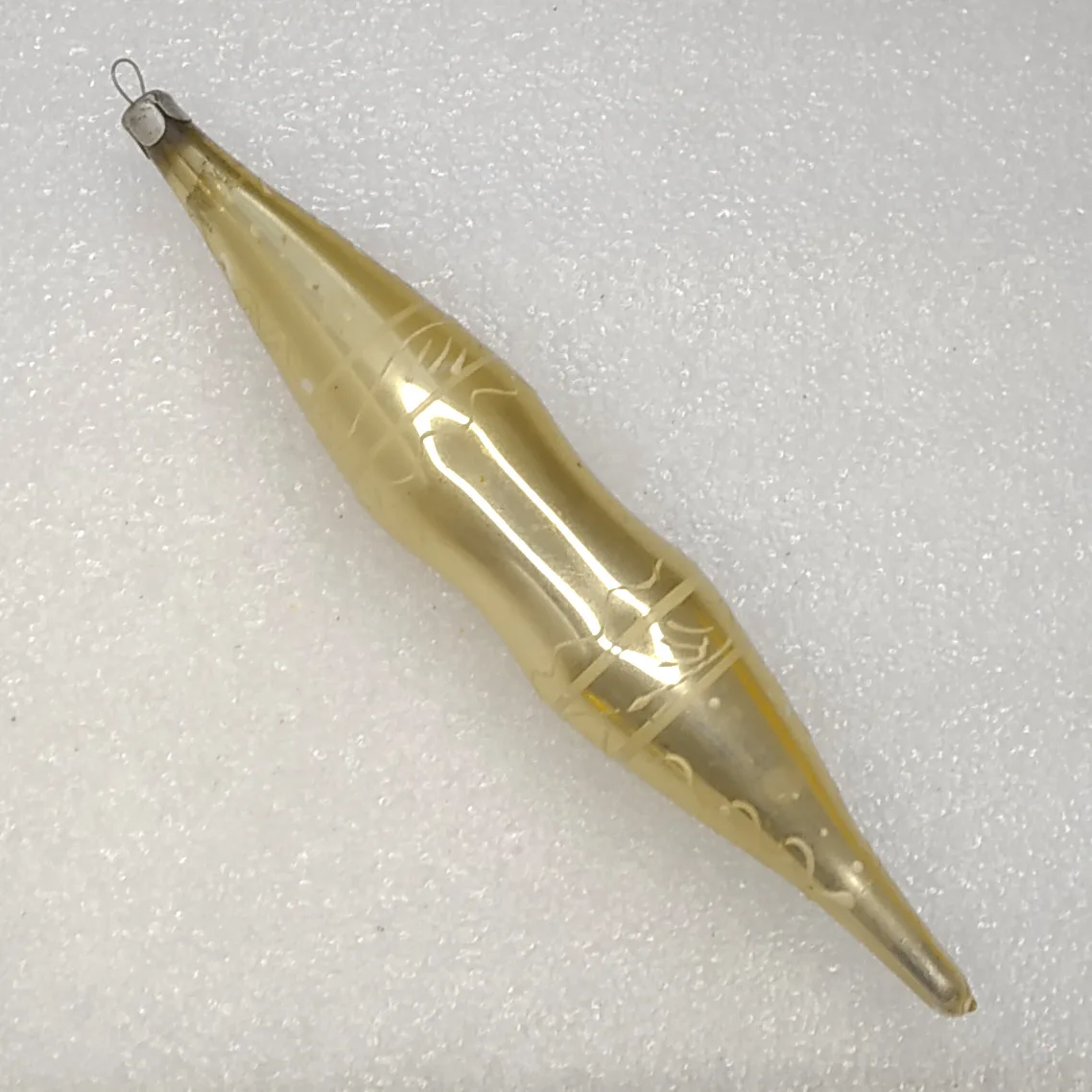 Antique Vintage Silver Glass USSR Christmas Ornament Icicle