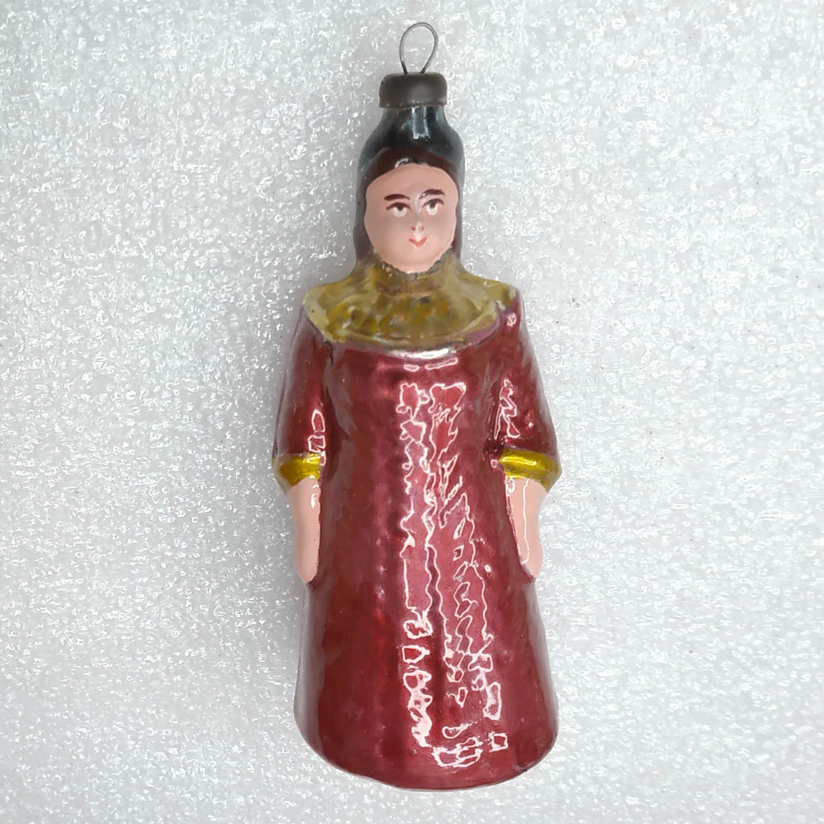 Antique Mercury Glass Vintage Christmas Ornament USSR Decor Princess
