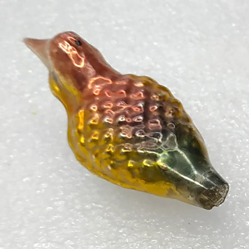 Antique Vintage Mercury Glass GDR Christmas Ornament Bird
