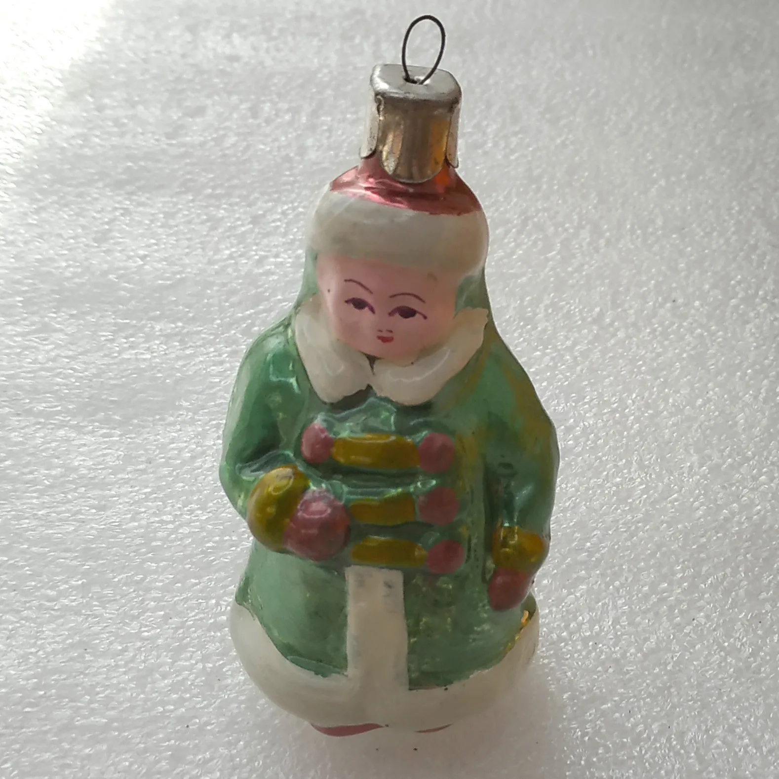 Unique Antique Vintage Glass Christmas Ornament Woman