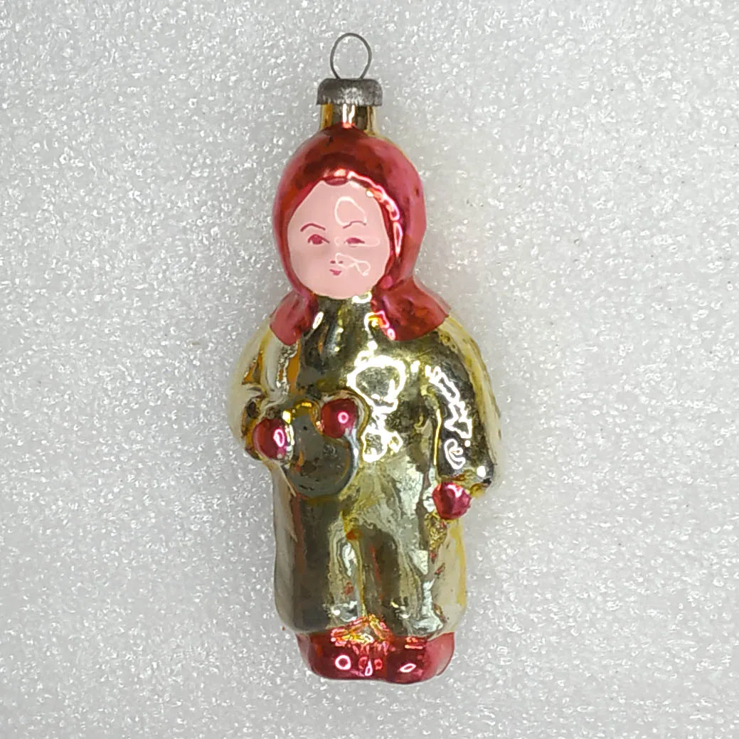 Antique Vintage Glass Christmas USSR Ornament Baby