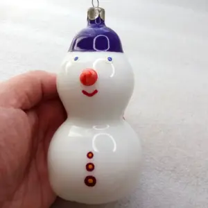 Antique Unique Vintage Glass Christmas Ornaments Snowman