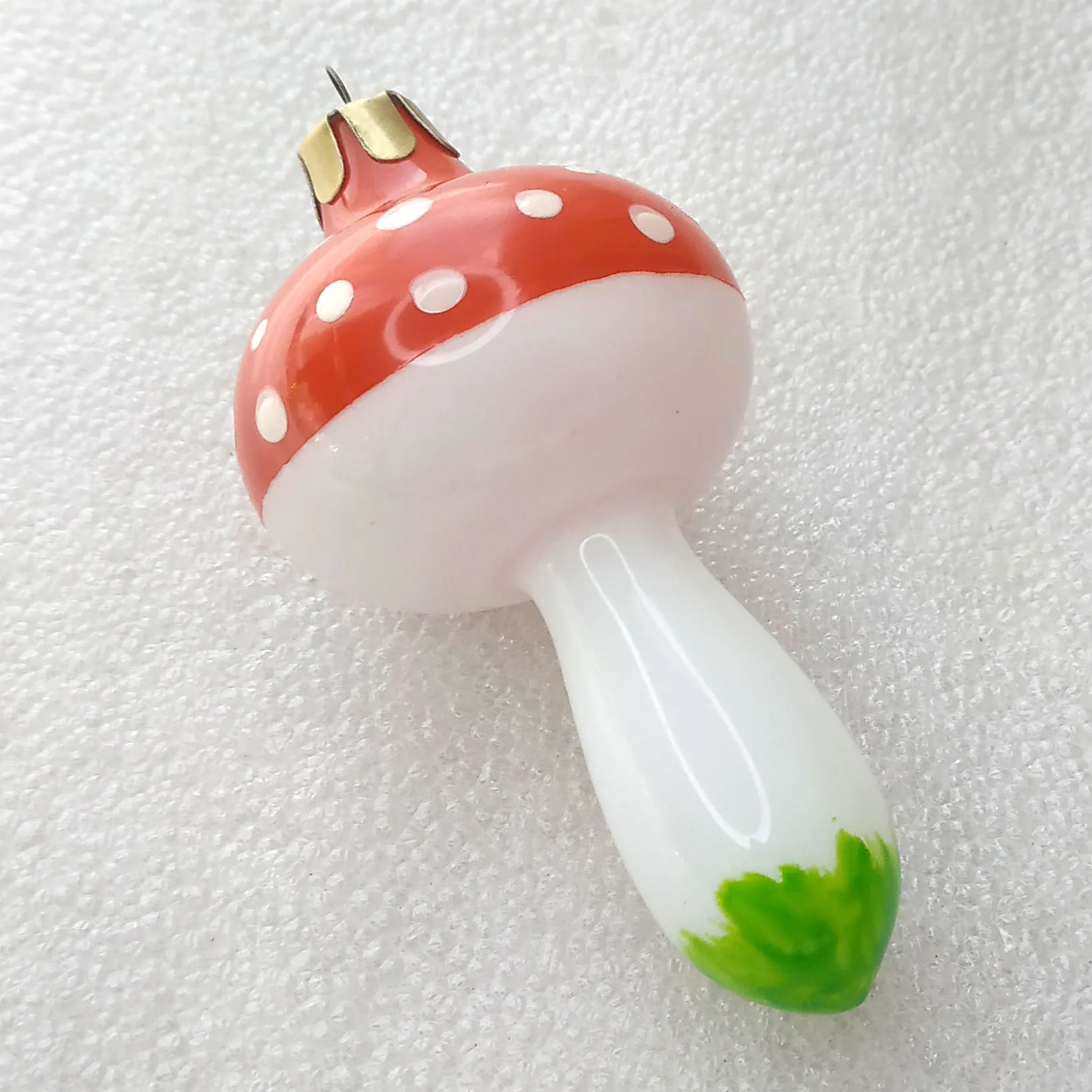 Antique Unique Vintage Glass Christmas Ornaments Mushroom