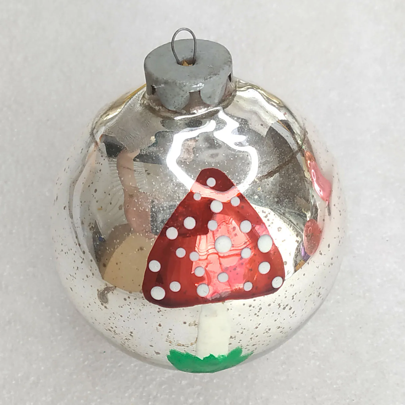 Unique Antique Vintage Glass Christmas Ornament Fly Agaric