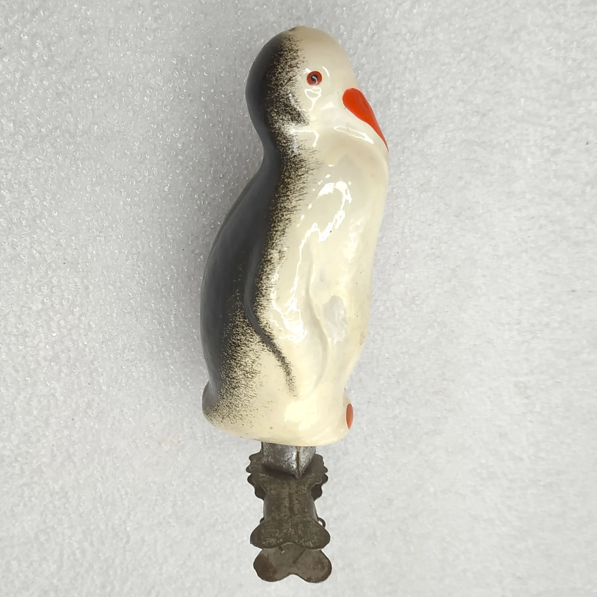Antique Vintage Glass Christmas Ornament Penguin