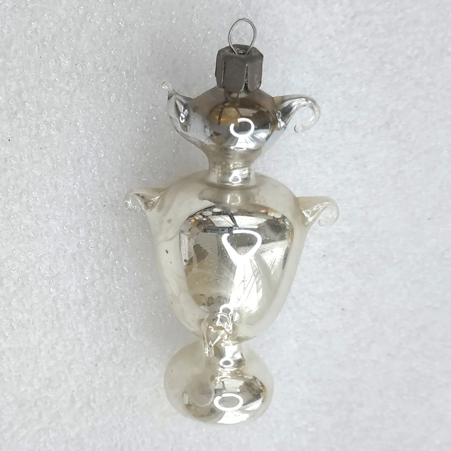 Antique Vintage Glass Christmas Ornament Samovar