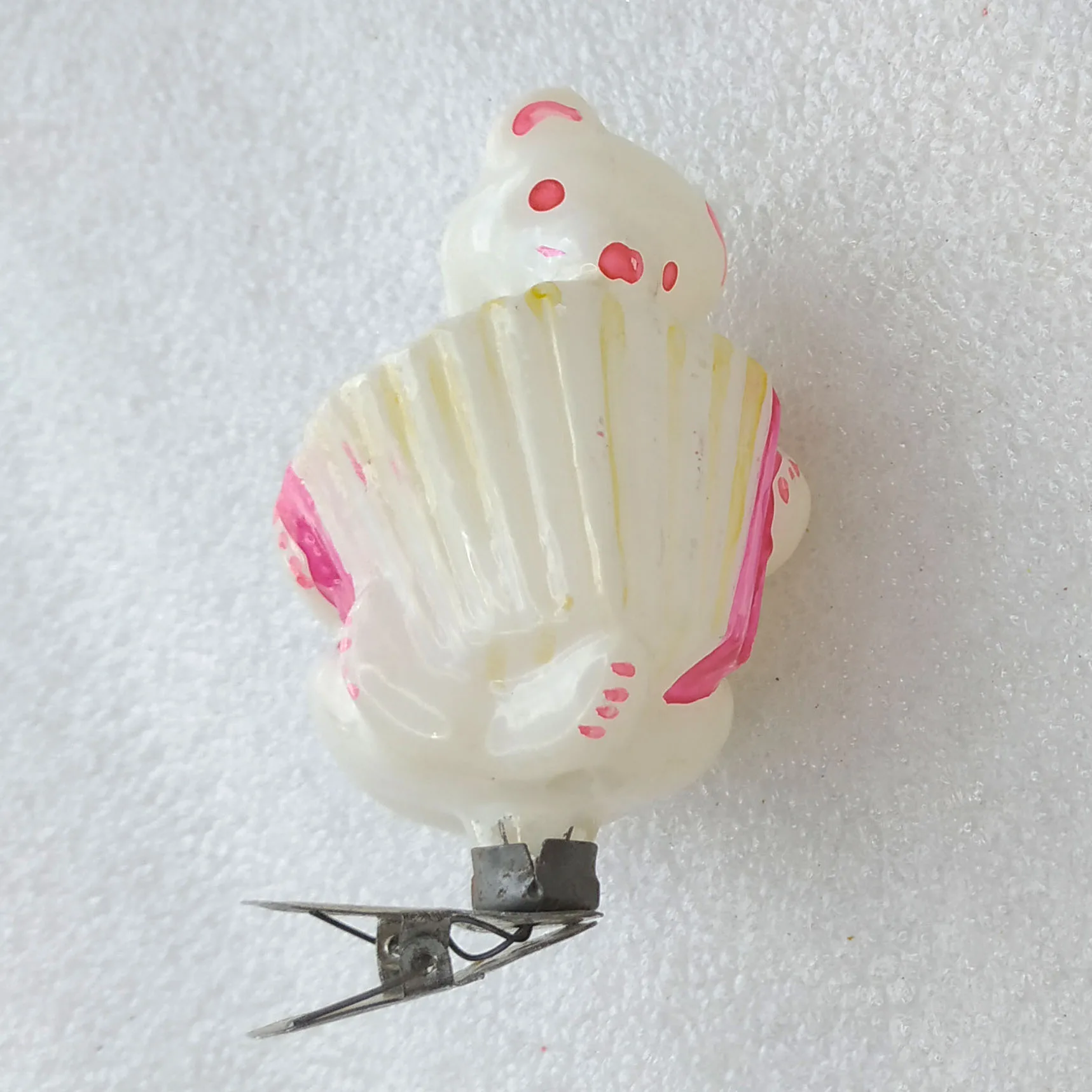 Antique Vintage USSR Glass Christmas Tree Ornament Bear