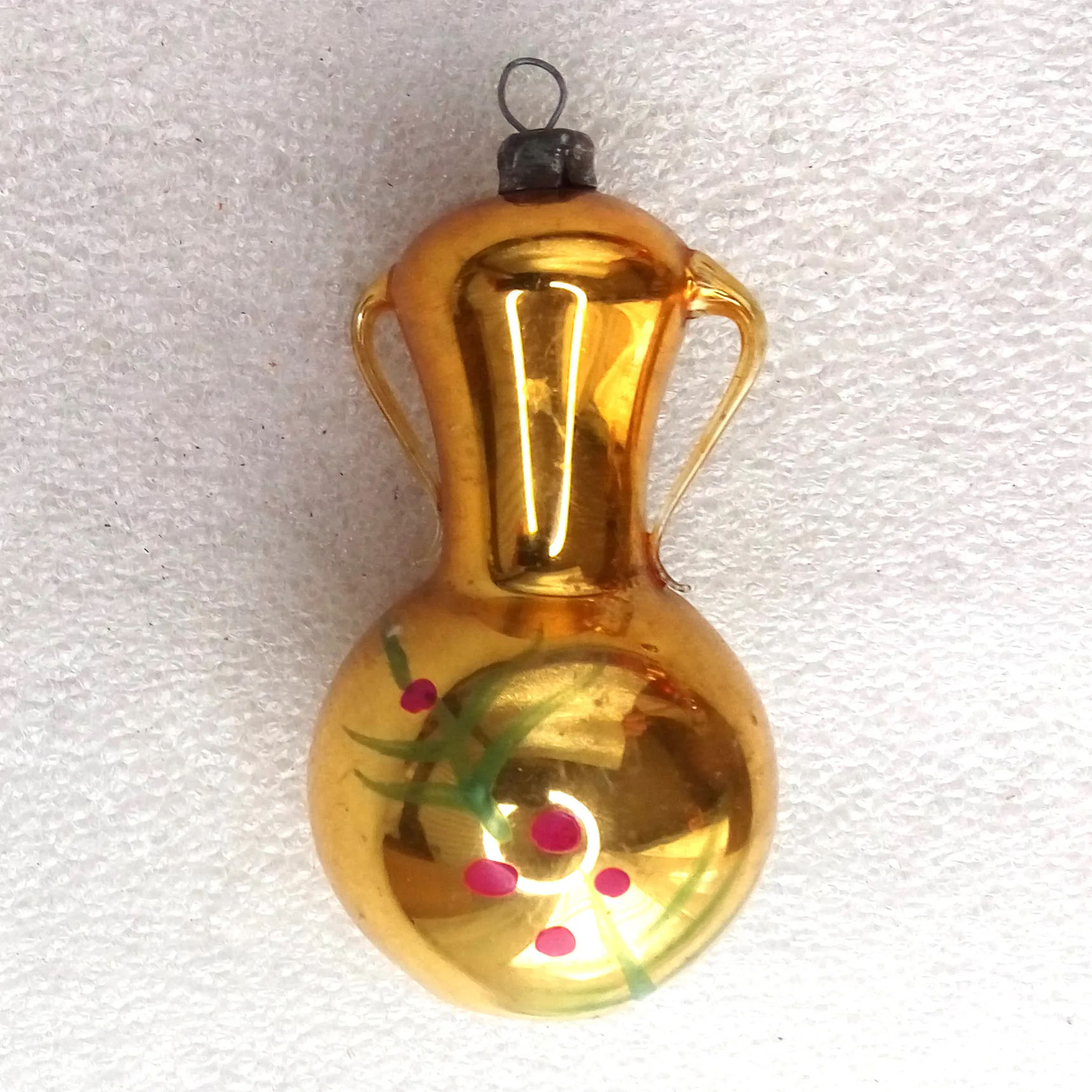 Antique Vintage Glass Christmas Ornament Jug