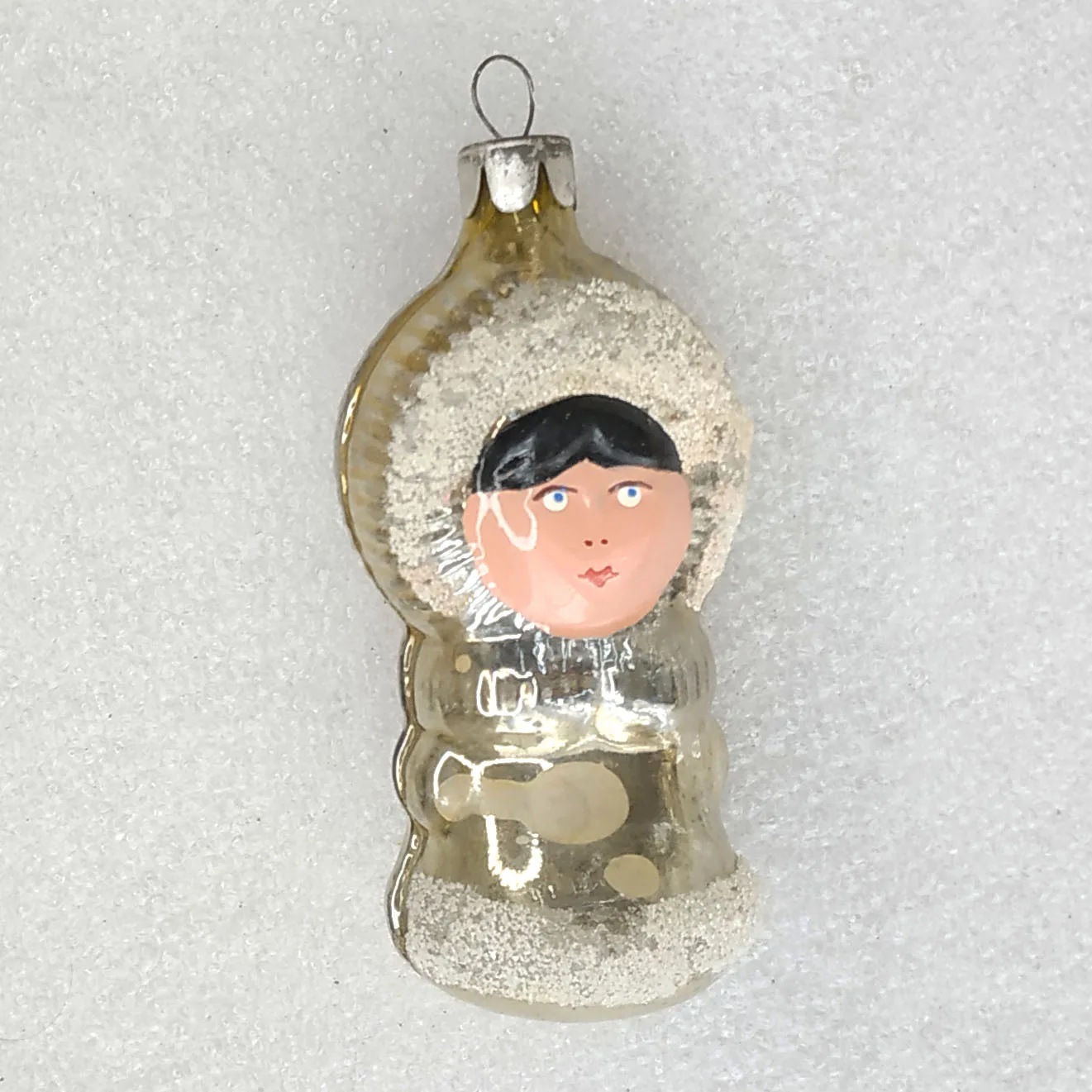 Antique USSR Vintage Glass Christmas Tree Ornament Snowmaiden