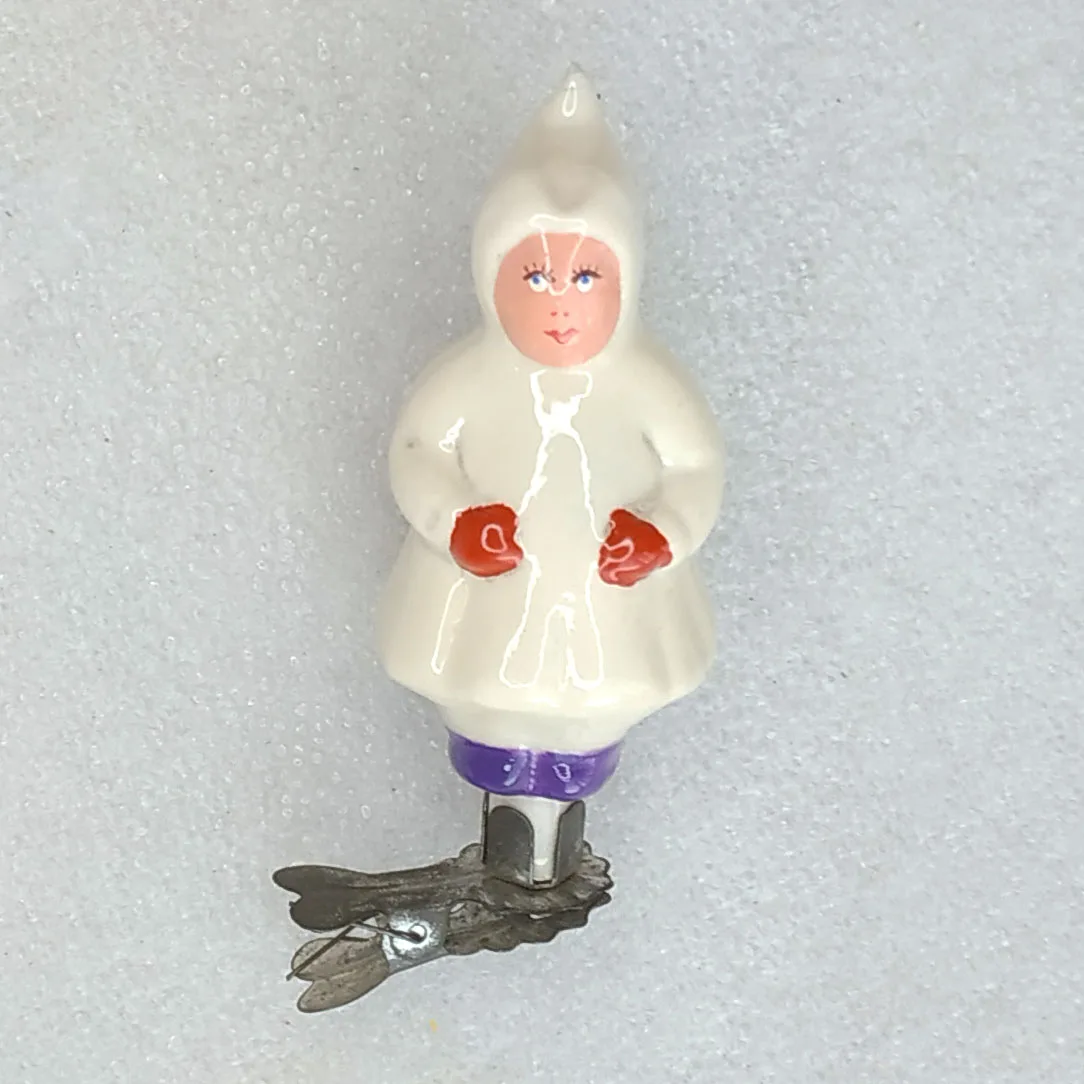 Unique Antique Vintage Glass Christmas Ornament Girl
