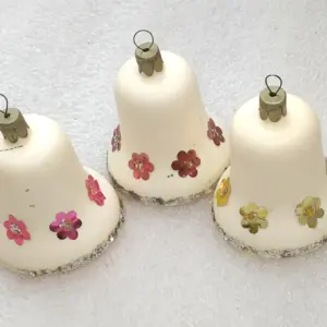 Set of 3 Antique Vintage Russian Plastic Christmas Ornament