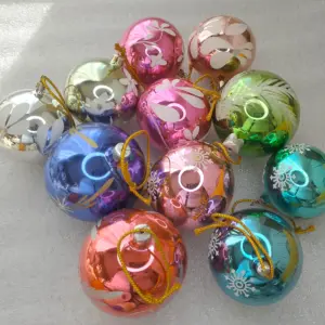 Set of 11 Antique Vintage Silver Glass Christmas Tree Ornament USSR Decor Balls