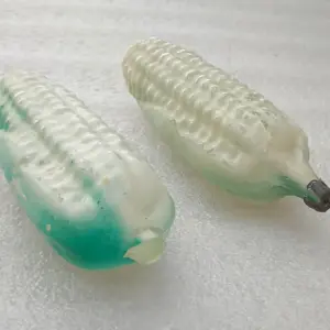 Set of 2 Antique Vintage Glass Christmas Tree Ornaments USSR Icicles