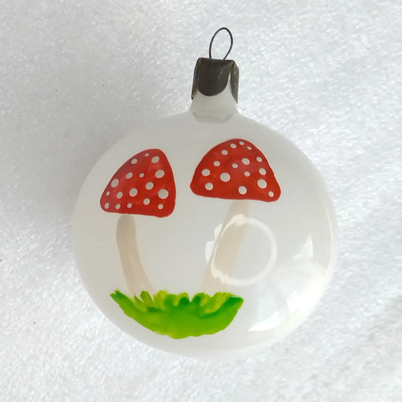 Vintage Christmas Glass Ornament USSR Tree Antique Decor Mushrooms