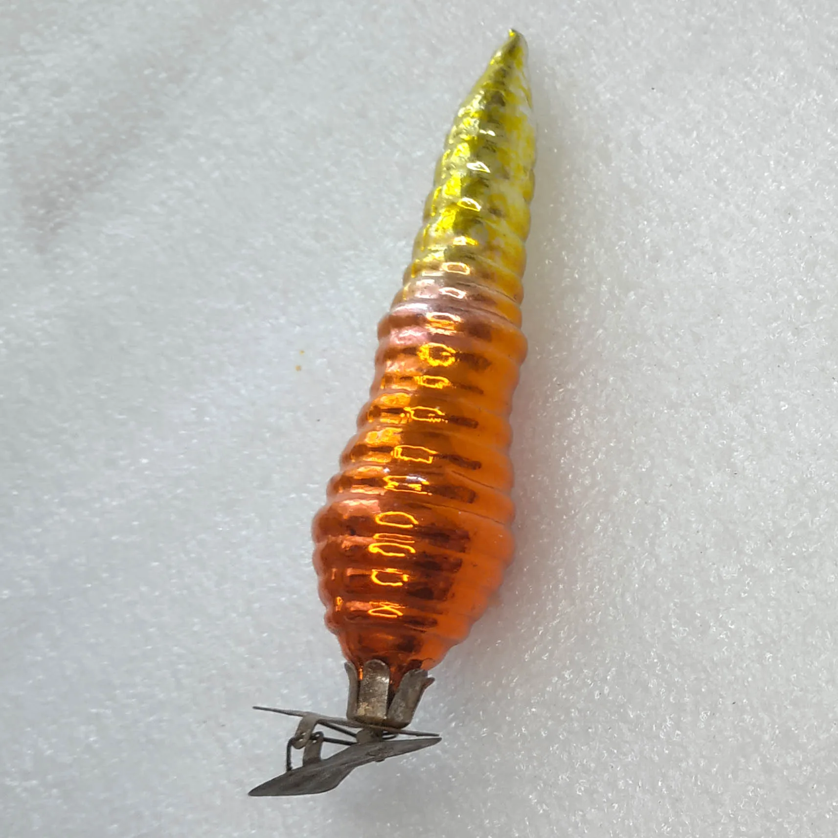 Vintage Christmas Silver Glass Ornament USSR Tree Antique Decor Icicle