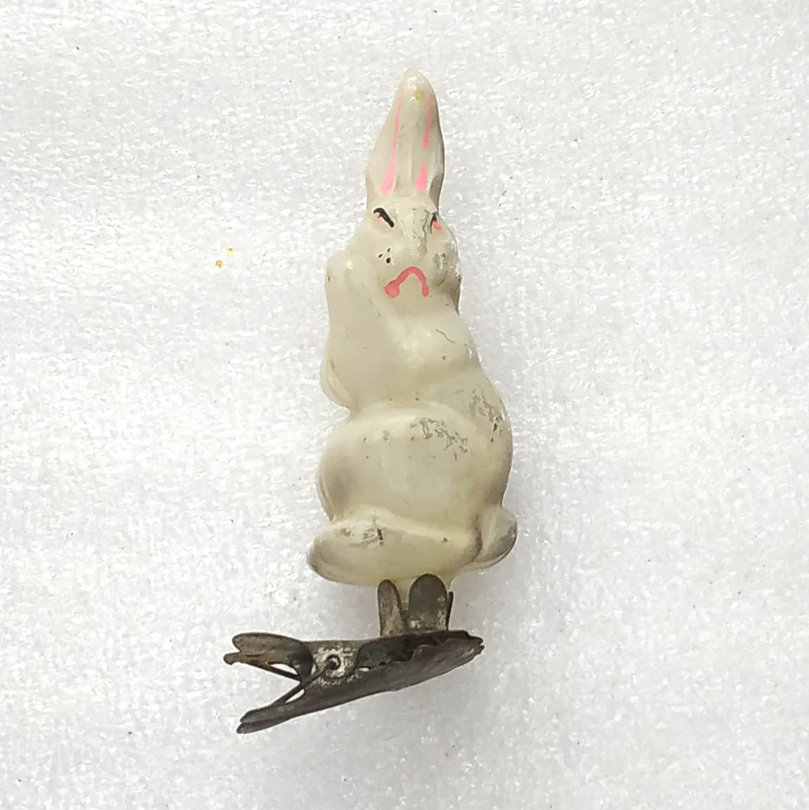 Vintage Christmas Glass Ornament USSR Tree Antique Hare