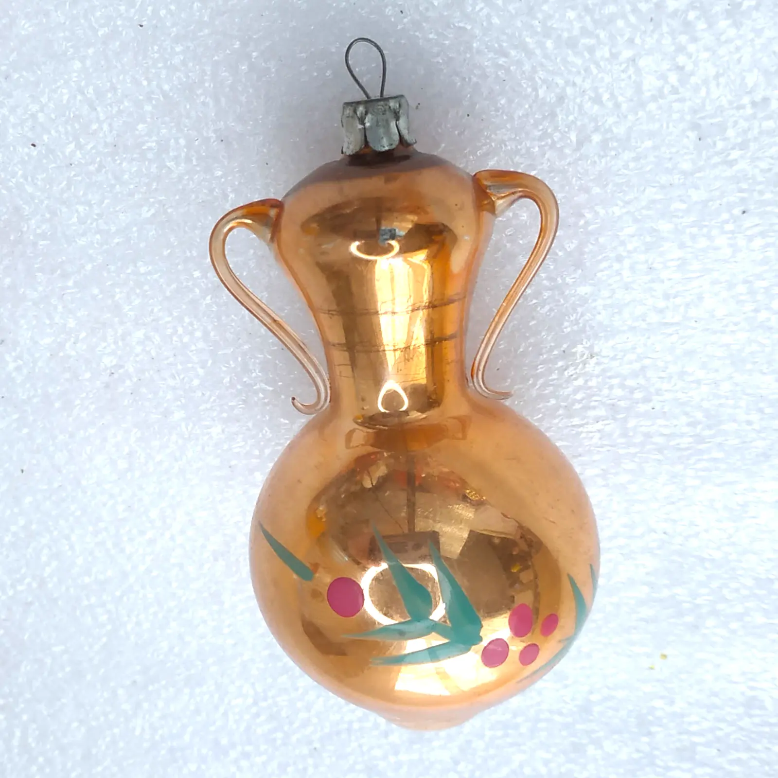 Vintage Christmas Mercury Glass Ornament USSR Antique Old Jug