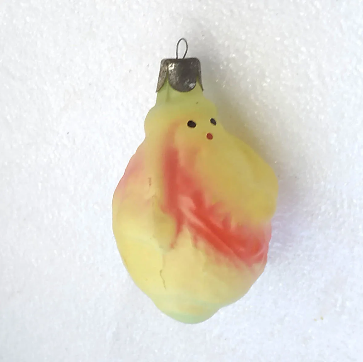 Vintage Glass Christmas Tree Ornament USSR Antique Prince Lemon