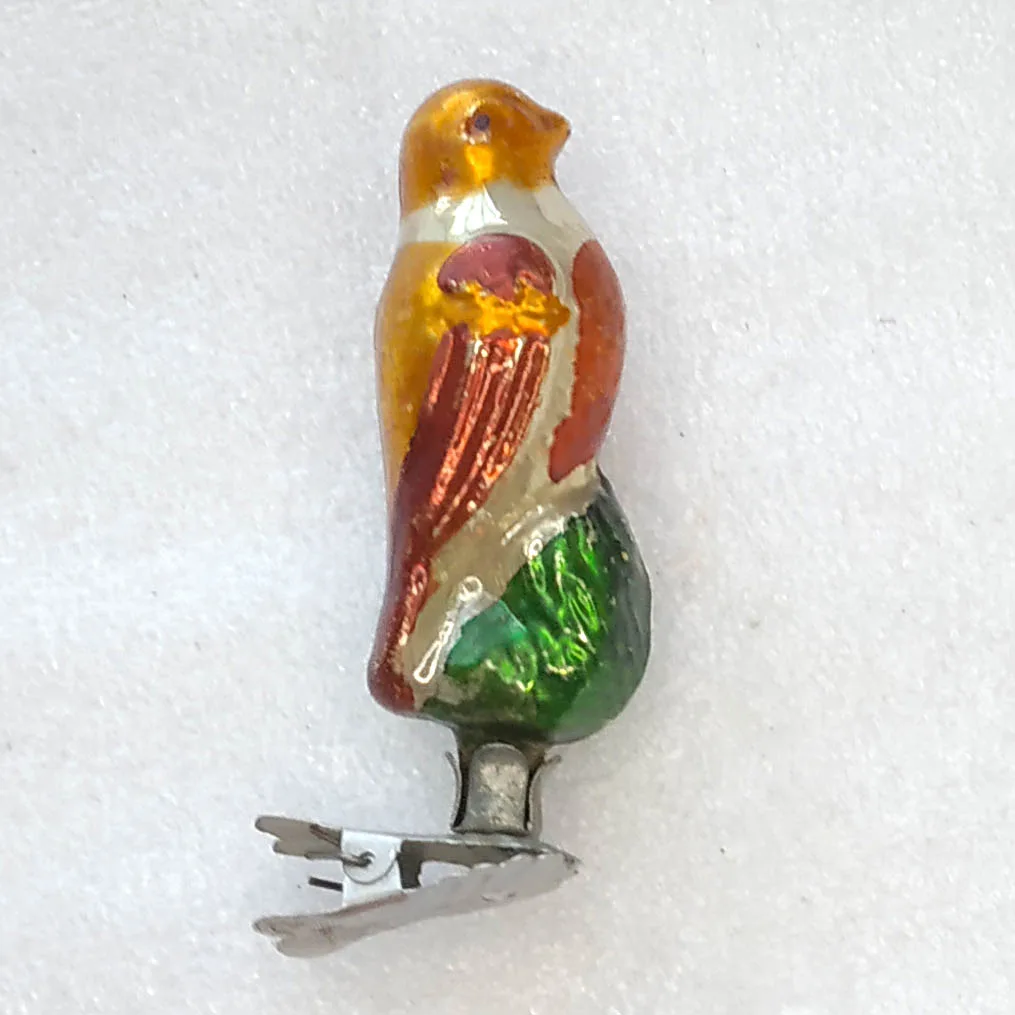 Vintage Mercury Glass Christmas Tree Ornament USSR Antique Decor Magic Bird