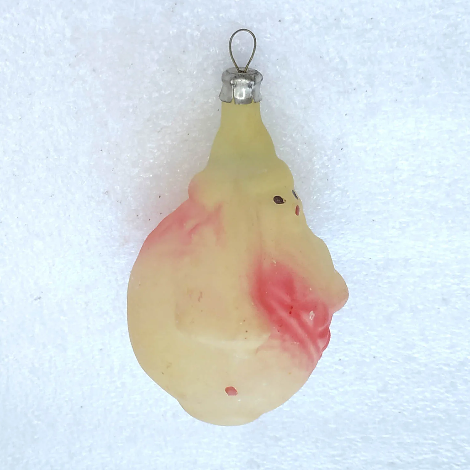 Vintage Glass Christmas Tree Ornament USSR Antique Prince Lemon