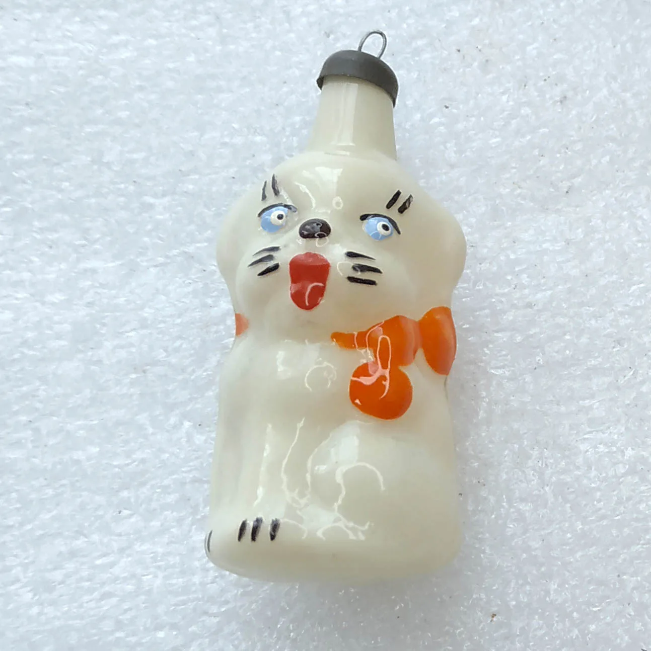 Unique Antique Vintage Glass USSR Christmas Ornament Puppy