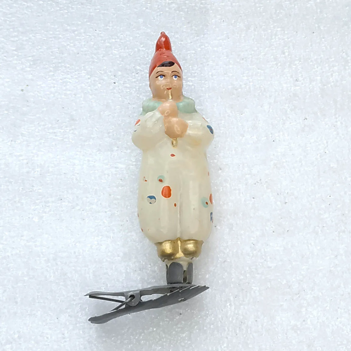 Vintage Glass Christmas Tree Ornament USSR Antique Jester
