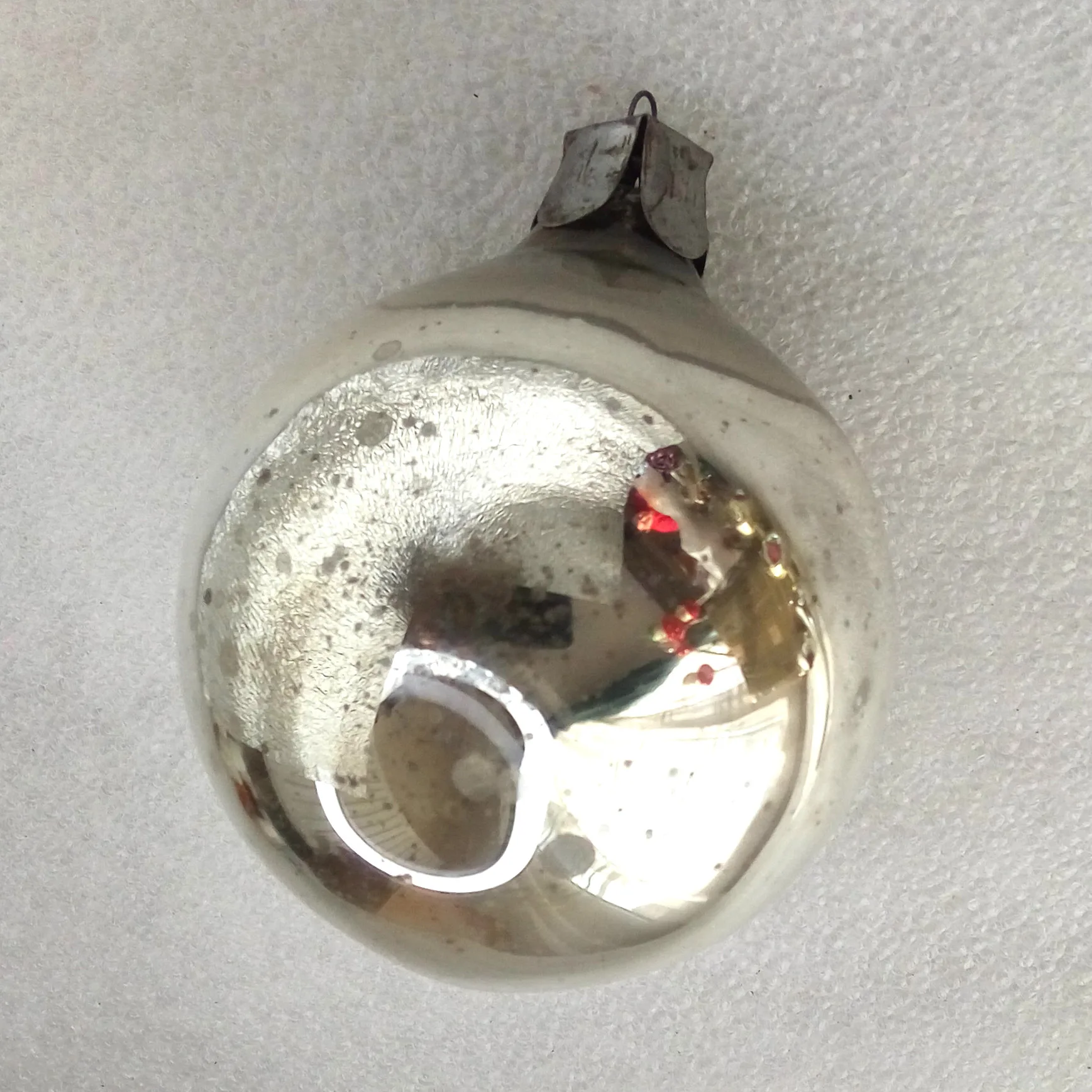 Antique Vintage Glass Christmas Ornament Old Ball