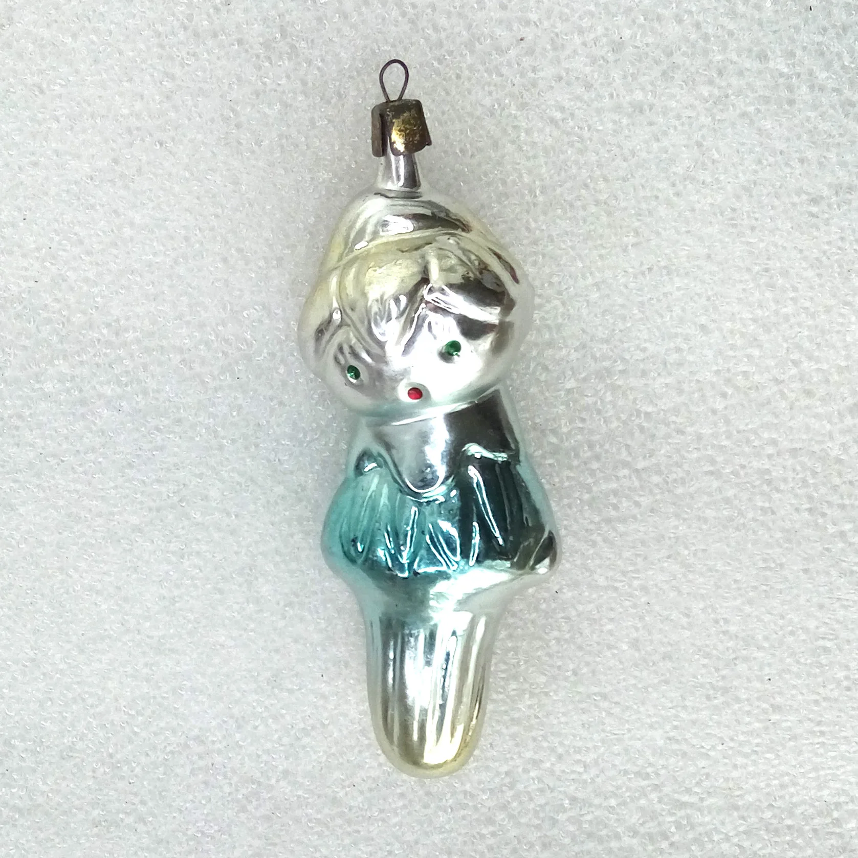 Antique Vintage Glass Christmas Ornament Girl