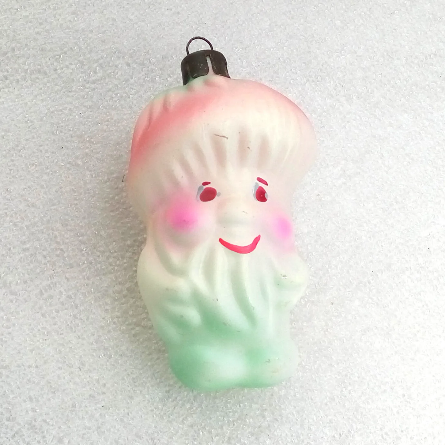 Antique Vintage Glass Christmas Ornament Mushroom