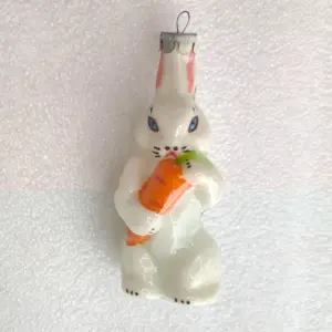 Antique Unique Vintage Glass Christmas Ornaments Old Bunny